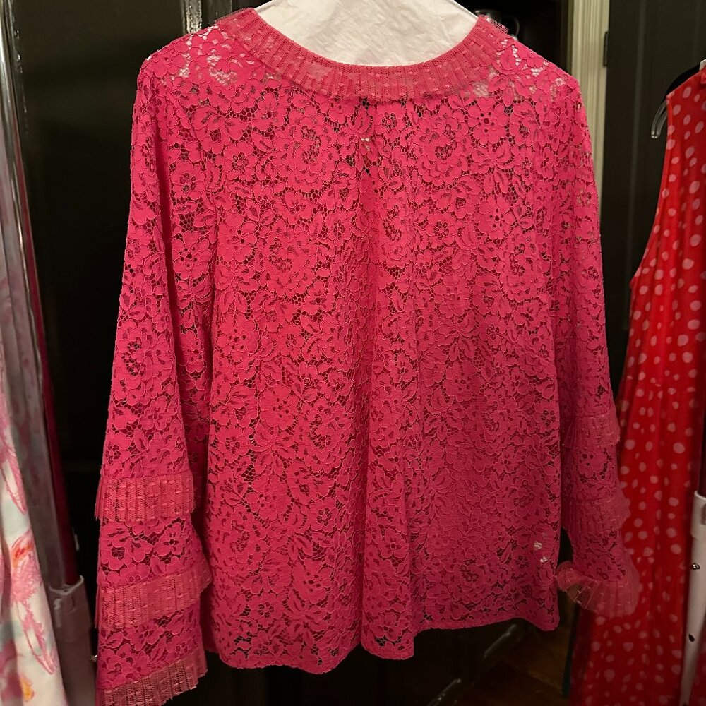 Pink Lace Party Blouse